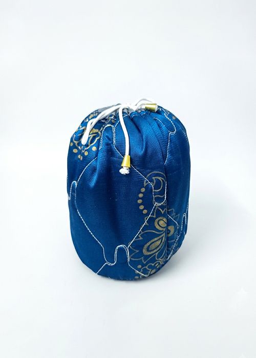 Printed Fabric Drawstring Storage Pouch Bag