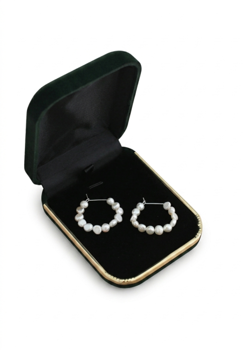 Freshwater Pearl Hoop Earrings