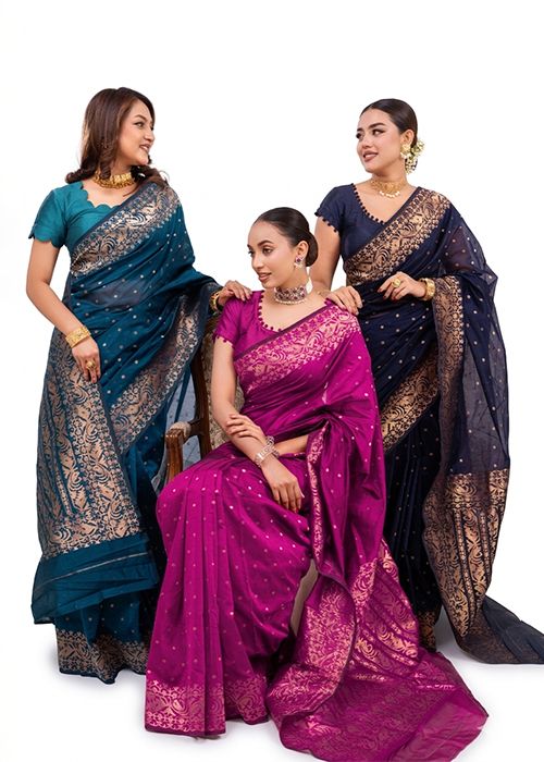 Tissue Silk Zari Work Saree