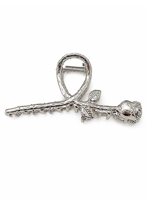 Minimalist Rose Design Metal Hair Claw Clip