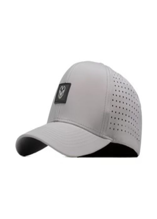 Light Grey Breathable Cotton Perforated Casual Cap