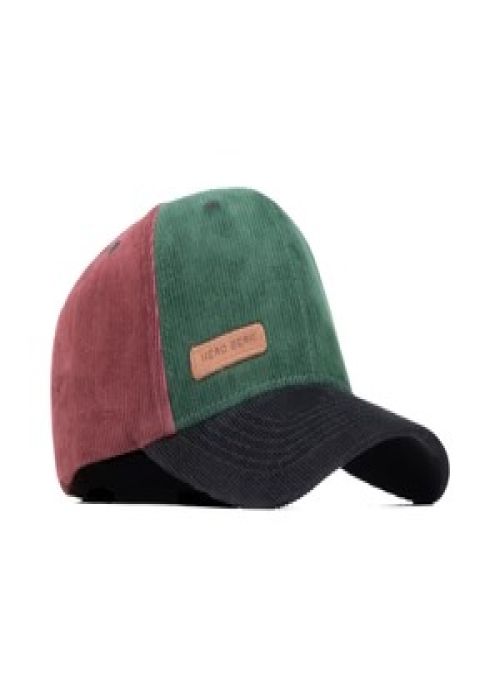 Multicolor Corduroy Cotton Colorblock Casual Cap