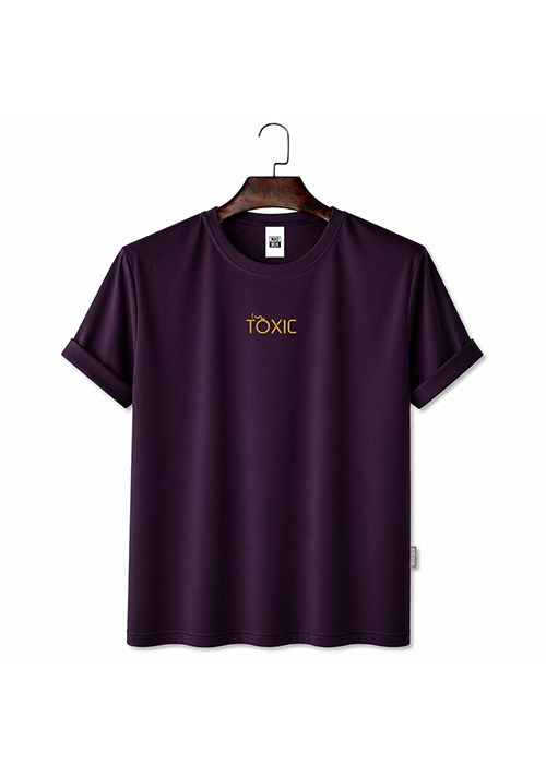 Toxic Purple Cotton Regular Fit T-Shirt