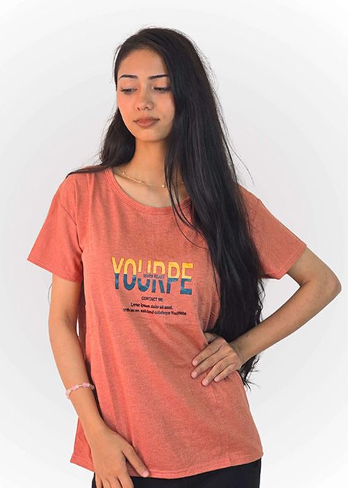 Women’s Cotton Typography Graphic Casual T-Shirt