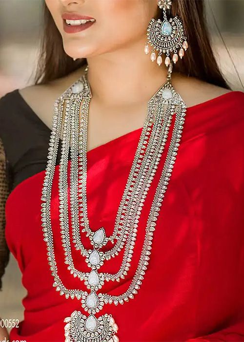 Regal Cascade Long Necklace Set