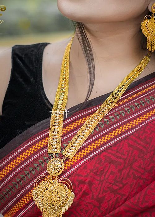 Golden Heritage Long Necklace & Earrings Set