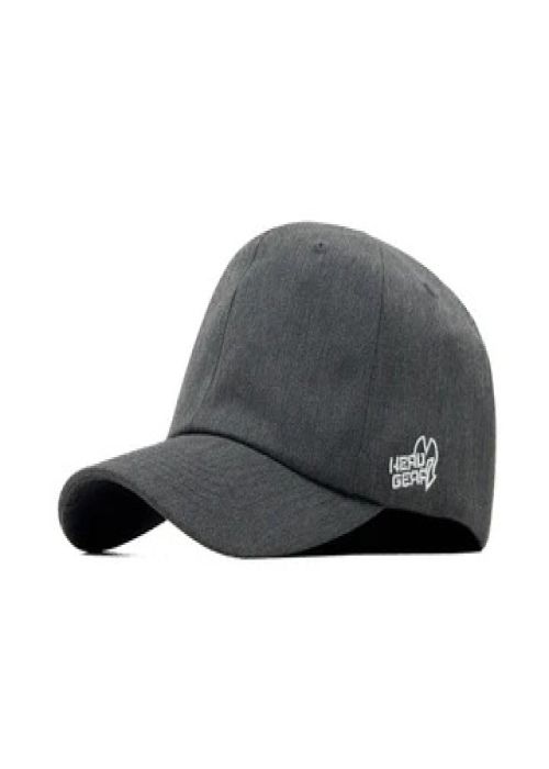 Charcoal Grey Cotton Casual Curved Cap
