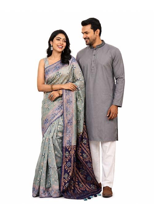 Couple Jamdani Saree and Imported Panjabi Set