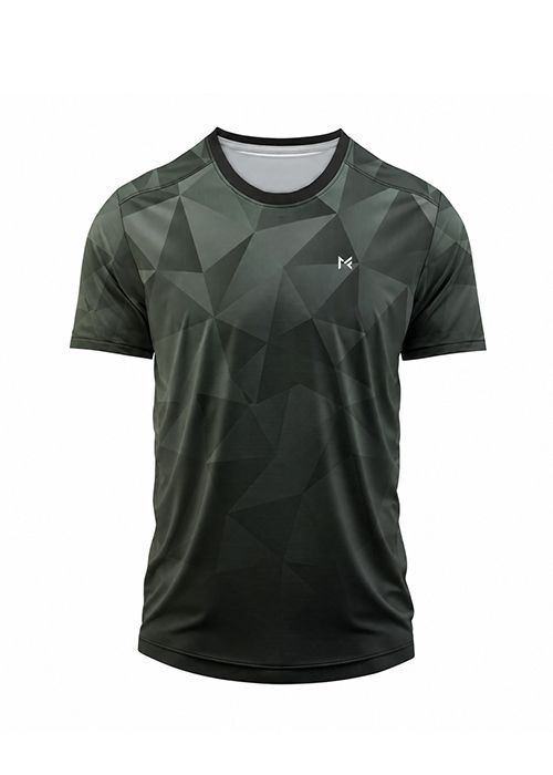 Black Diamond Geometric Sports Jersey T-Shirt