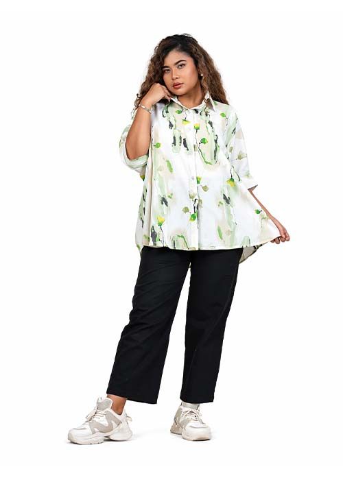 Women’s Cotton Printed Kaftan Style Casual Shirt