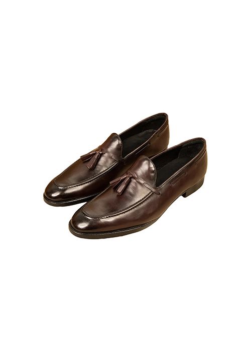 Brown Leather Tassel Loafers