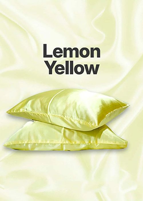 Lemon Yellow Satin Pillowcase