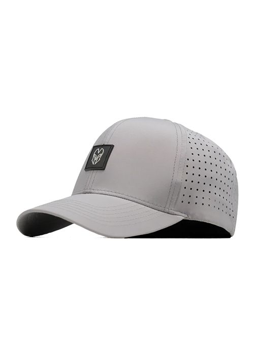 Light Grey Breathable Cotton Perforated Casual Cap