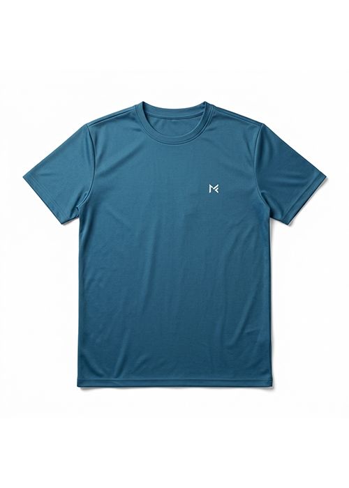 Men’s Sky Blue Cotton Slim Fit Crew Neck Jersey