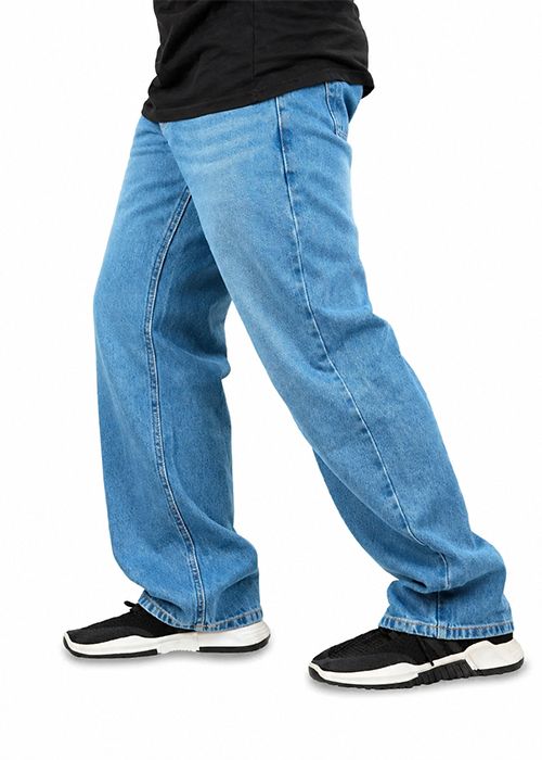 Light Blue Denim Relaxed Fit Jeans