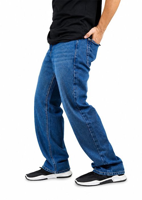 Men’s Blue Denim Relaxed Fit Casual Jeans