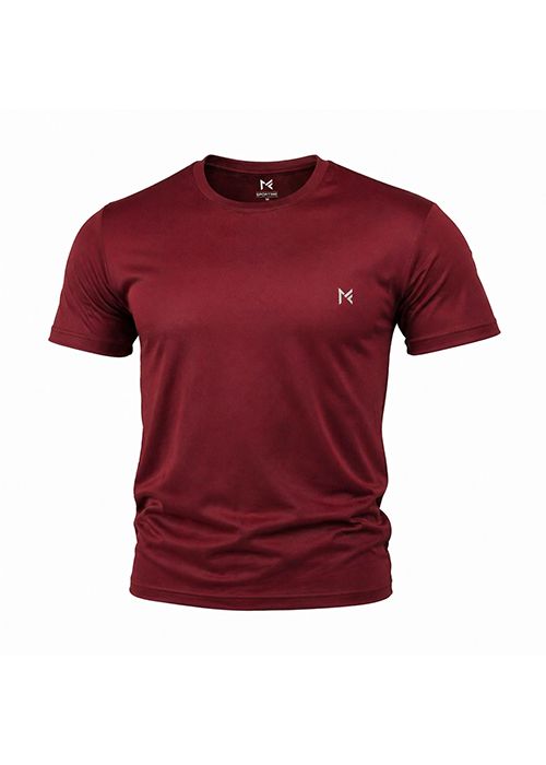Men’s Maroon Cotton Slim Fit Crew Neck Jersey