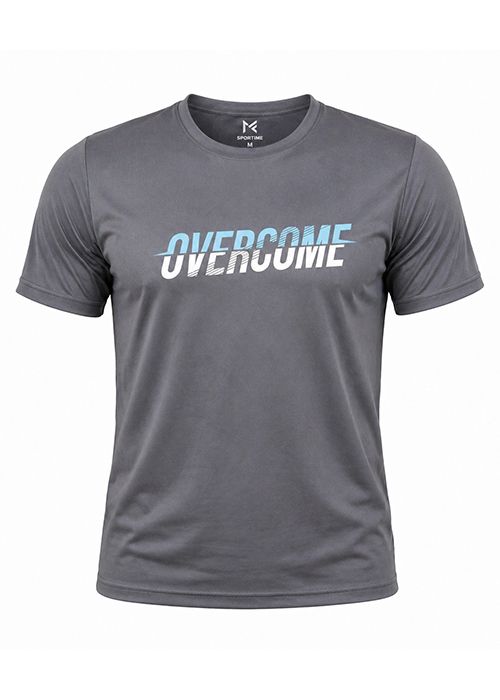 Men’s Grey Graphic Print Sports Casual Jersey