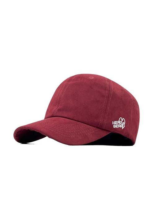 Maroon Cotton Casual Curved Brim Cap