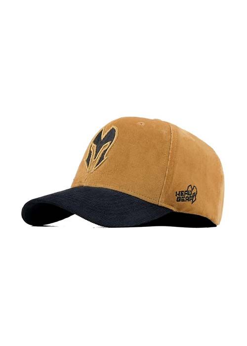 Mustard Suede Cotton Embroidered Casual Curved Cap