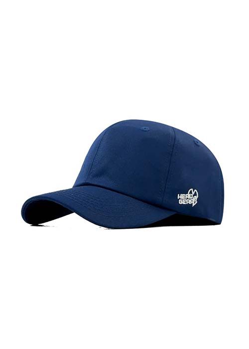 Navy Blue Cotton Minimal Embroidered Casual Cap