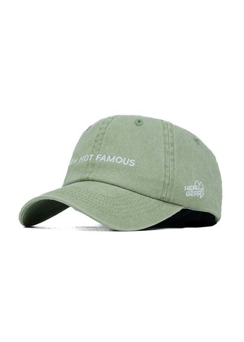 Olive Green Cotton Printed Casual Curved Cap