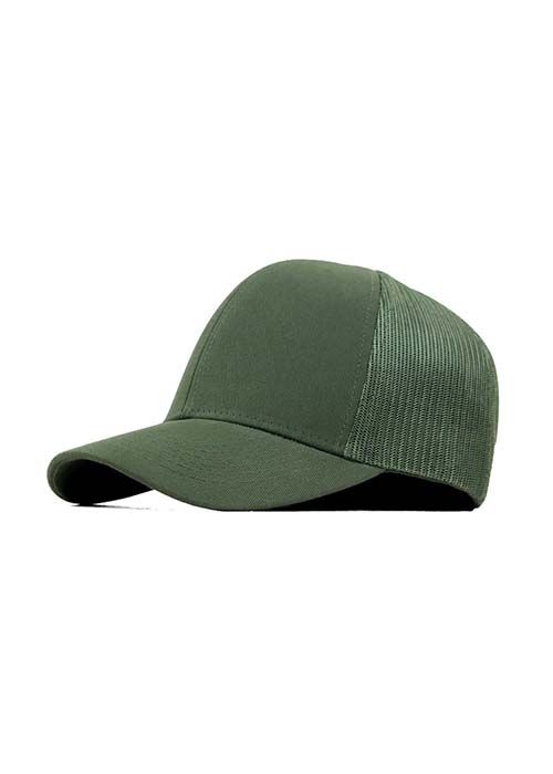 Olive Green Mesh Cotton Breathable Casual Cap
