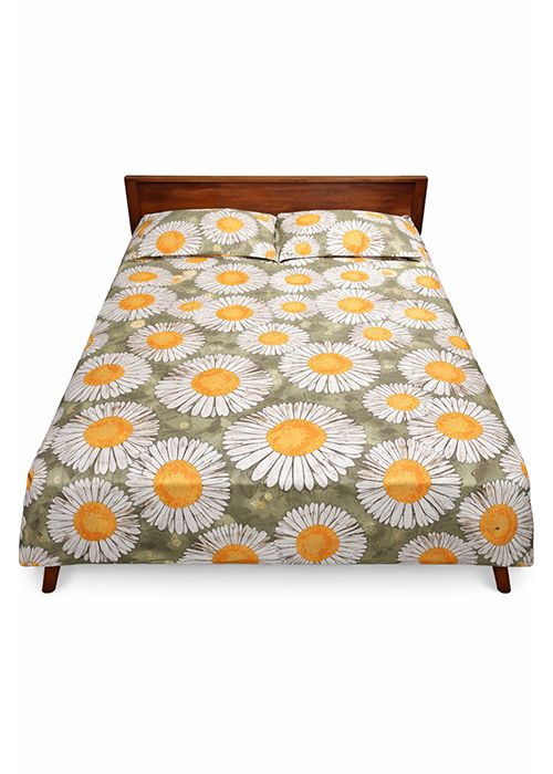 Daisy Printed Cotton Bedsheet Set
