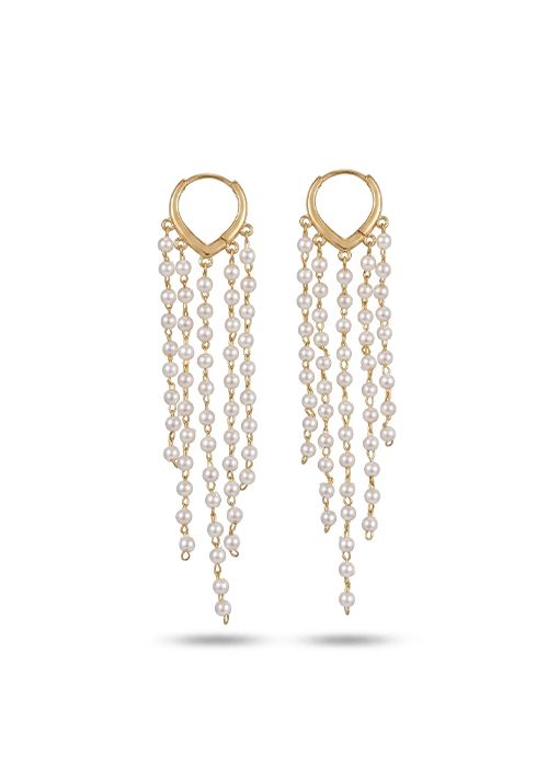 Imitation Pearl Tassel Earrings