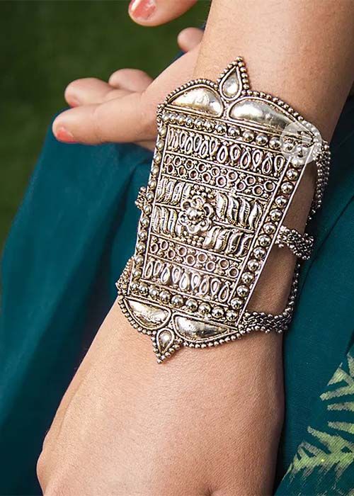 Regal Artisan Silver & Bronze Adjustable Bracelet