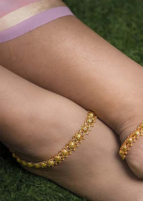 Golden Traditional Chain Payel Anklet