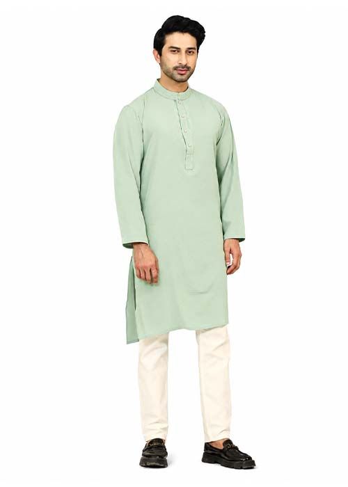 Men’s Mint Green Premium Cotton Panjabi
