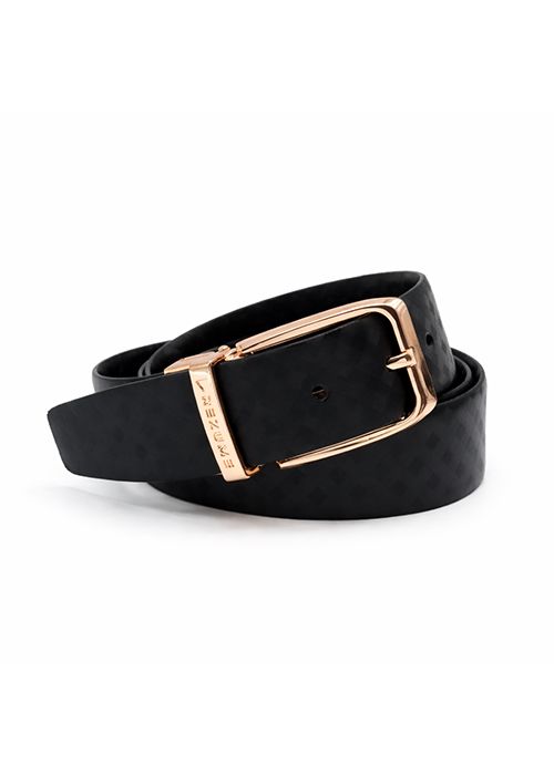 Rezume Boxed Reversible Leather Belt with Gold Buckle