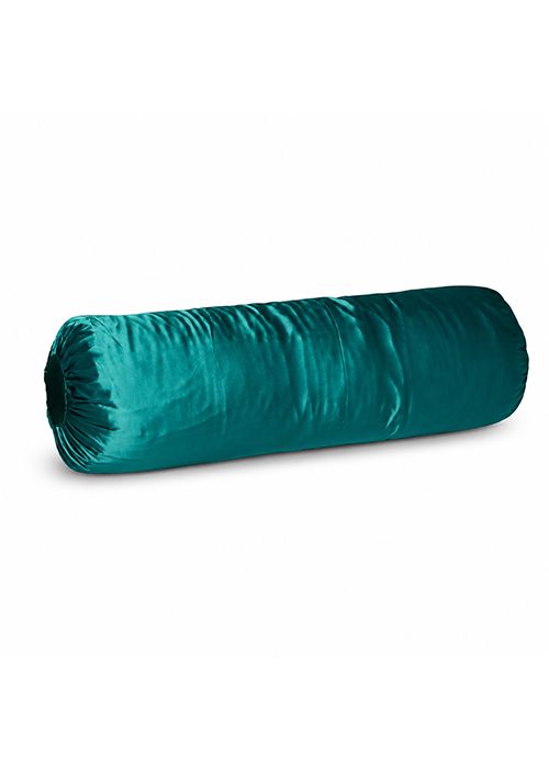 Teal Satin Bolster Case