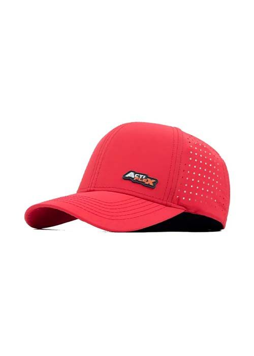 Red ActiFlex Polyester Ventilated Sports Cap