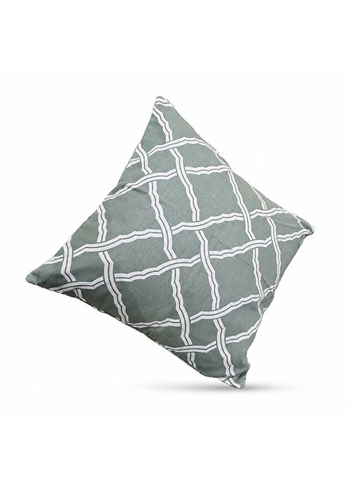 Sage Geometric Print Cushion Cover