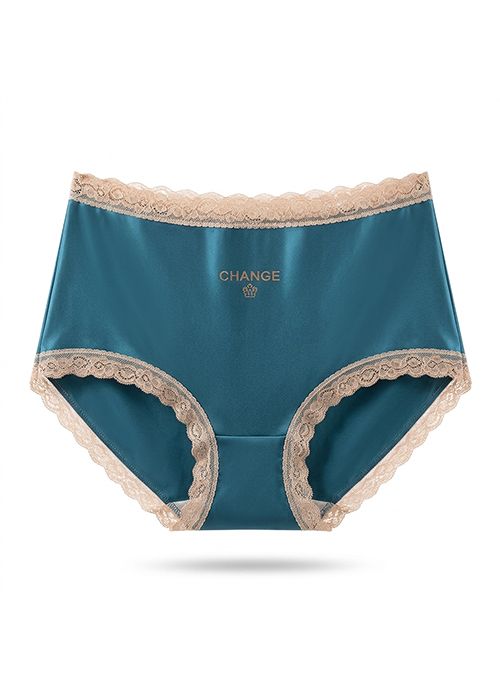 Women’s Satin Lace Panty – Soft Mid-Waist Brief