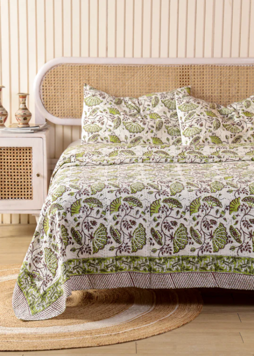 Lura Handmade Cotton Kantha Quilt Set