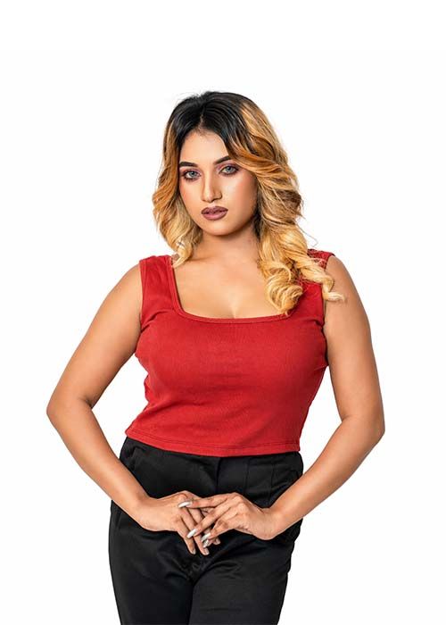 Women’s Square Neck Rib Tank Top