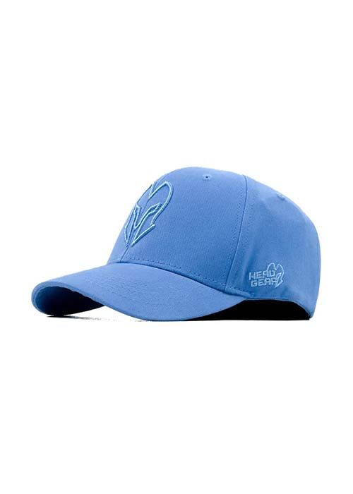 Sky Blue Cotton Baseball Cap with Tonal Embroidery