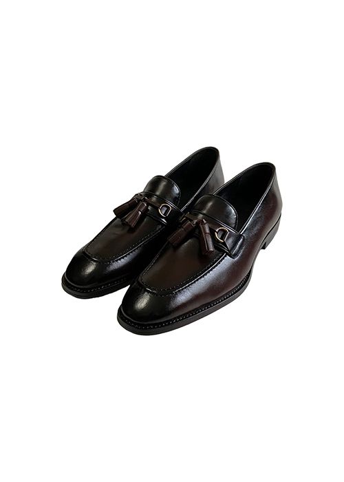 Square Toe Leather Tassel Loafers