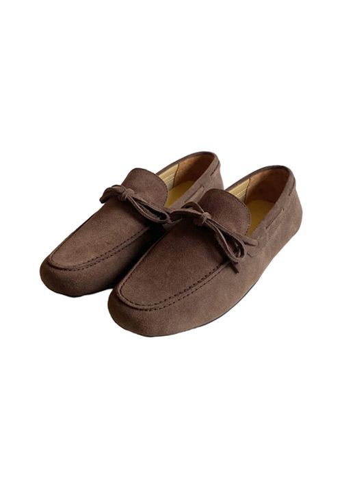 Brown Suede Driving shoes with Lace Detail