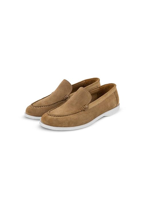 Suede Summer Loafer – White Rubber Sole