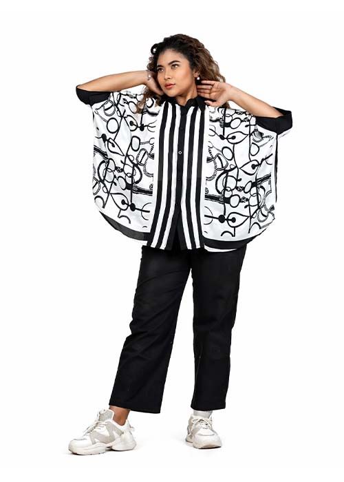 Women’s Printed Cotton Kaftan Style Casual Shirt