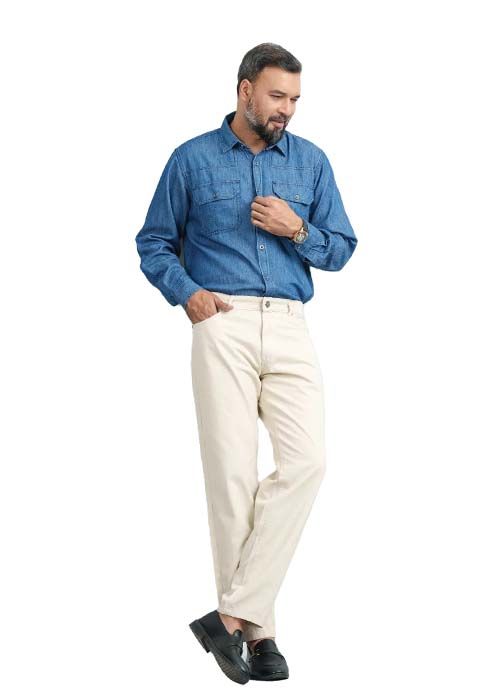 Stone Straight Fit Cotton Twill Chino Pants