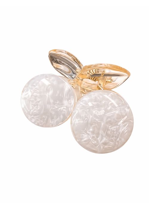 Pearl Finish Acrylic Cherry Hair Claw Clip