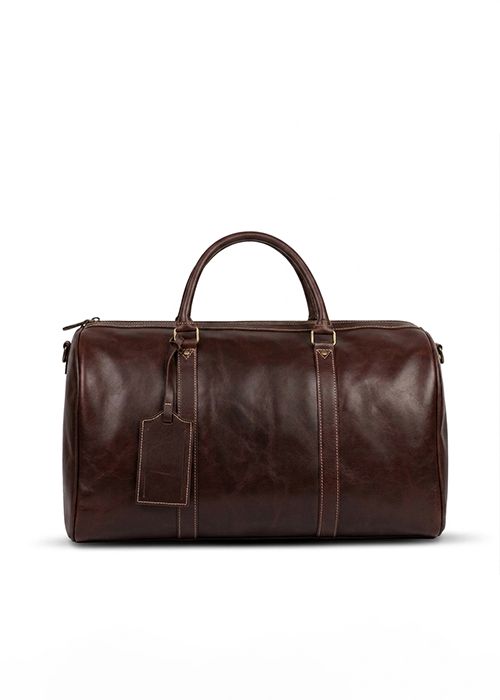 Vintage Cow Leather Weekender Travel Duffle Bag