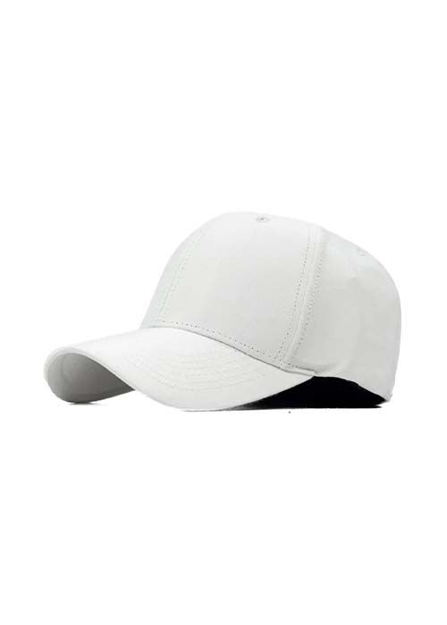 White Twill Solid Fitted Structured Cap