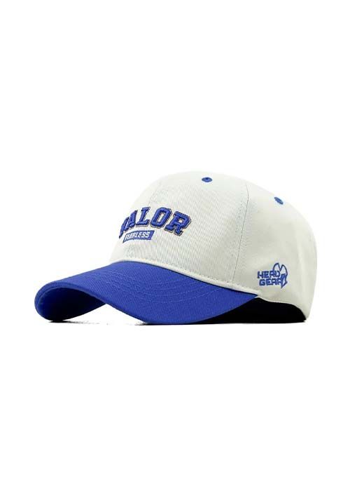 White Twill Valor Embroidered Baseball Cap