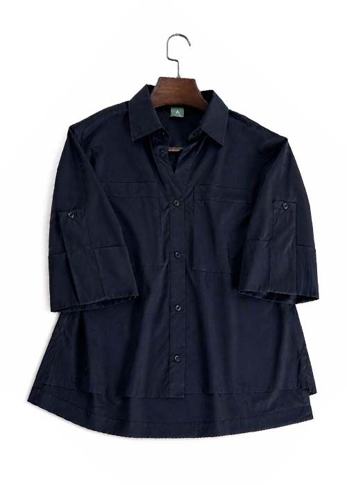 Women’s Cotton Utility Casual Shirt with Pocket Detail